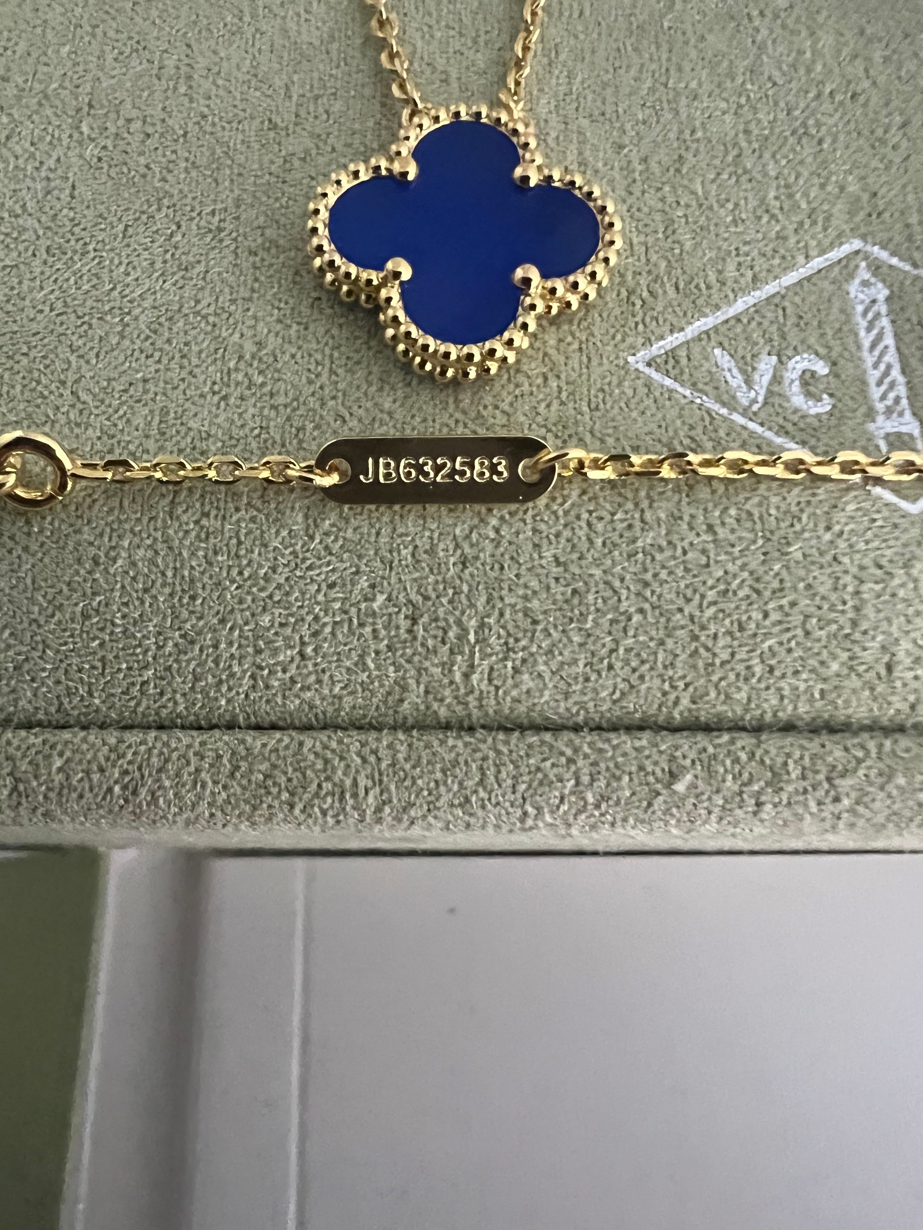 Agate blue Necklace | Yellow Gold