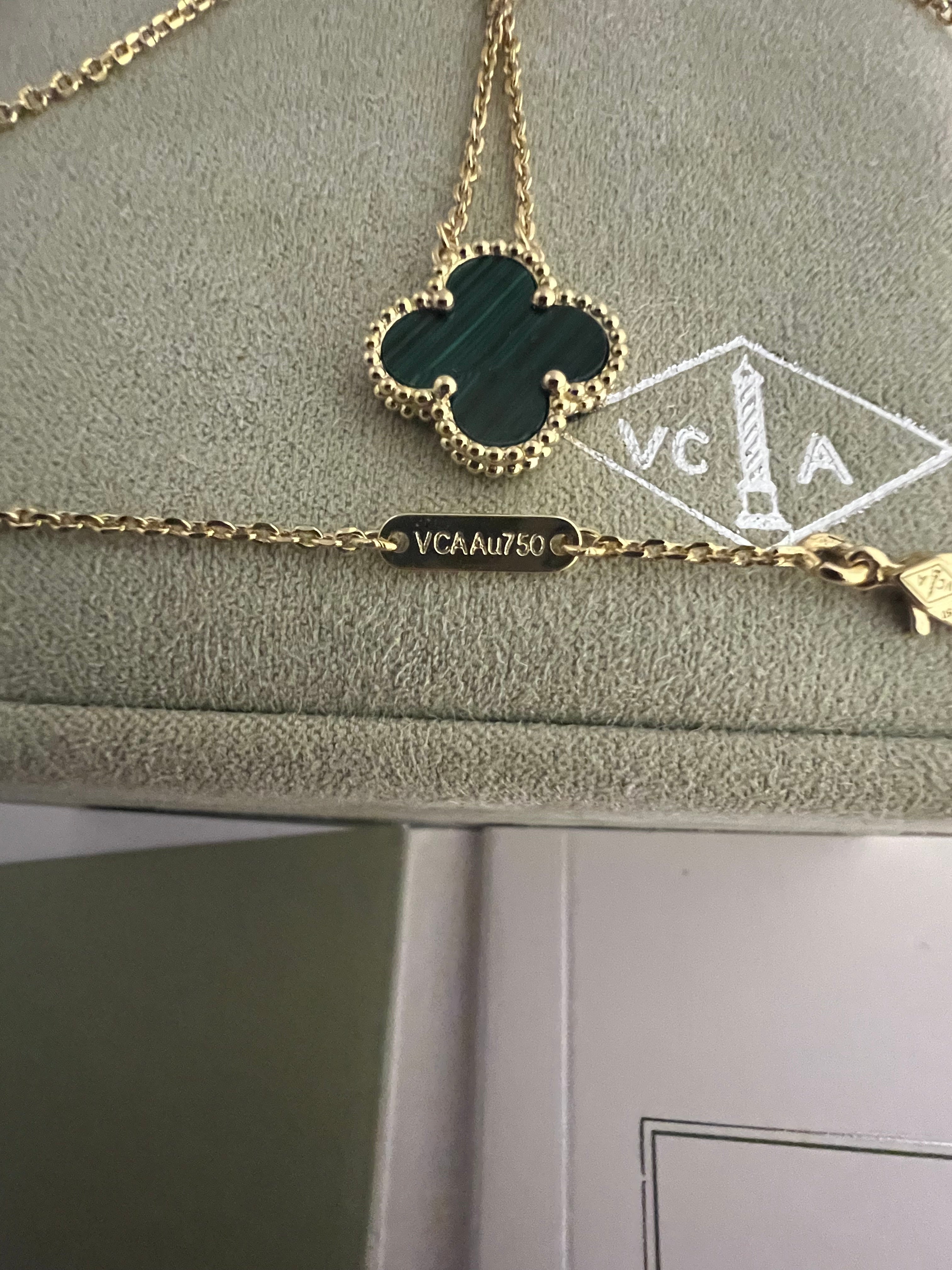 Malachite Necklace | Yellow Gold