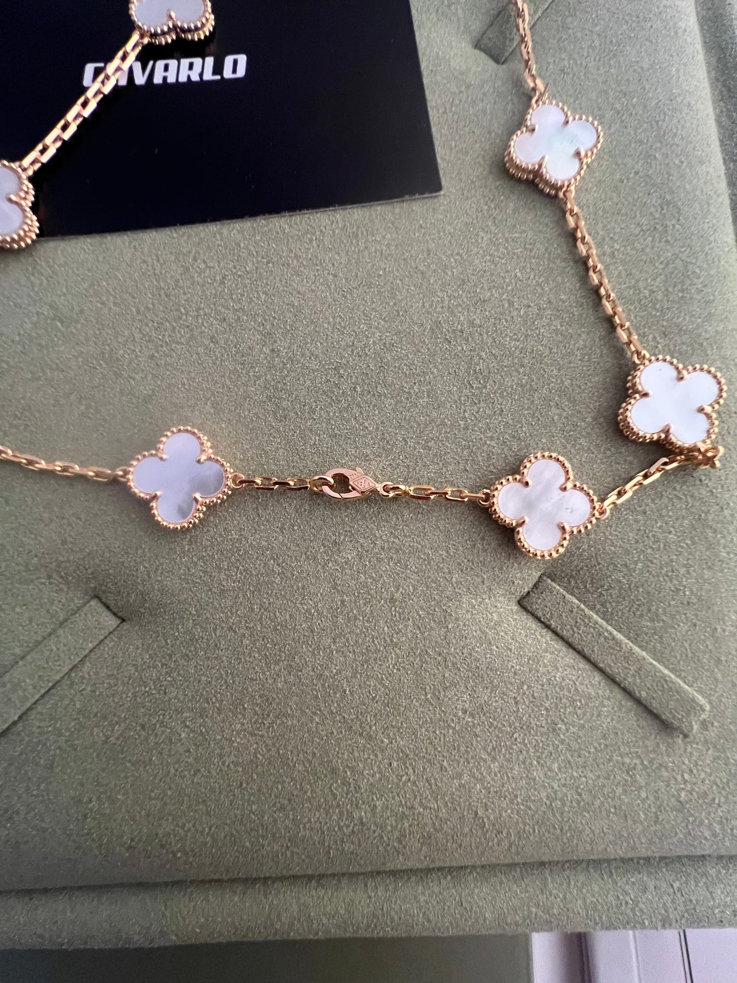 Mother of Pearl 10 motif necklace (rose gold) - Fullset with all box & paperwork