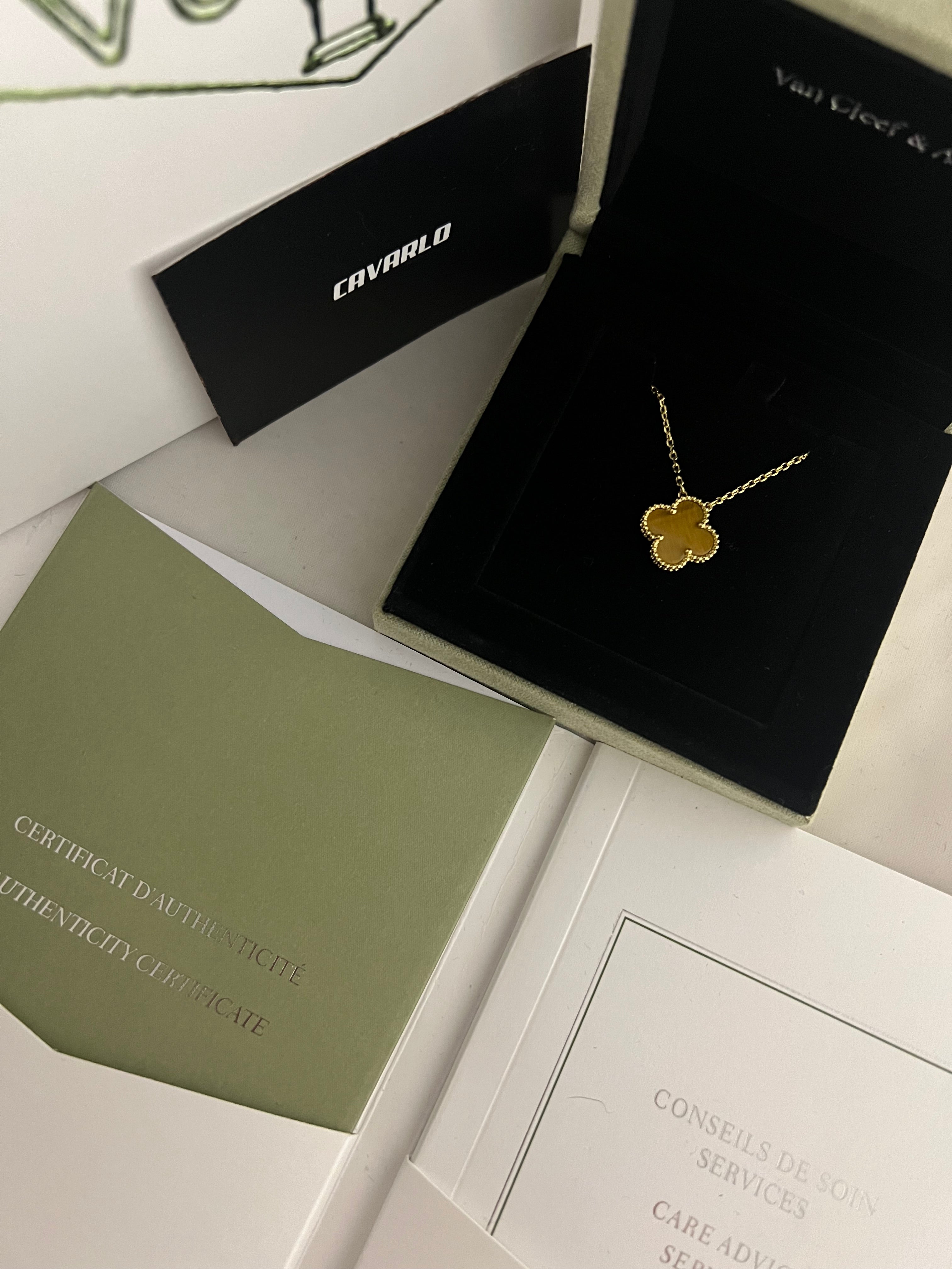 Tiger eye Necklace | Yellow Gold