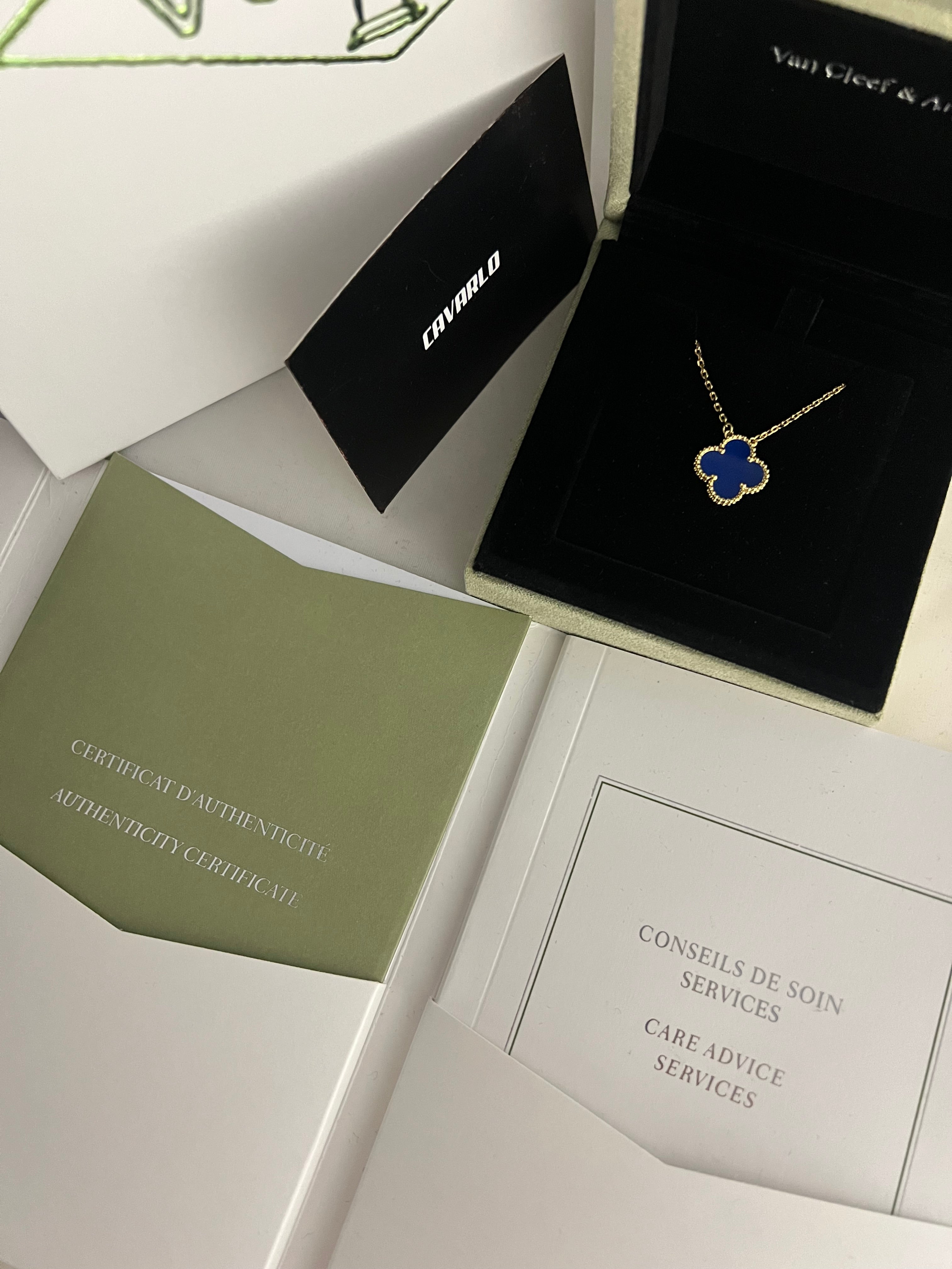 Agate blue Necklace | Yellow Gold