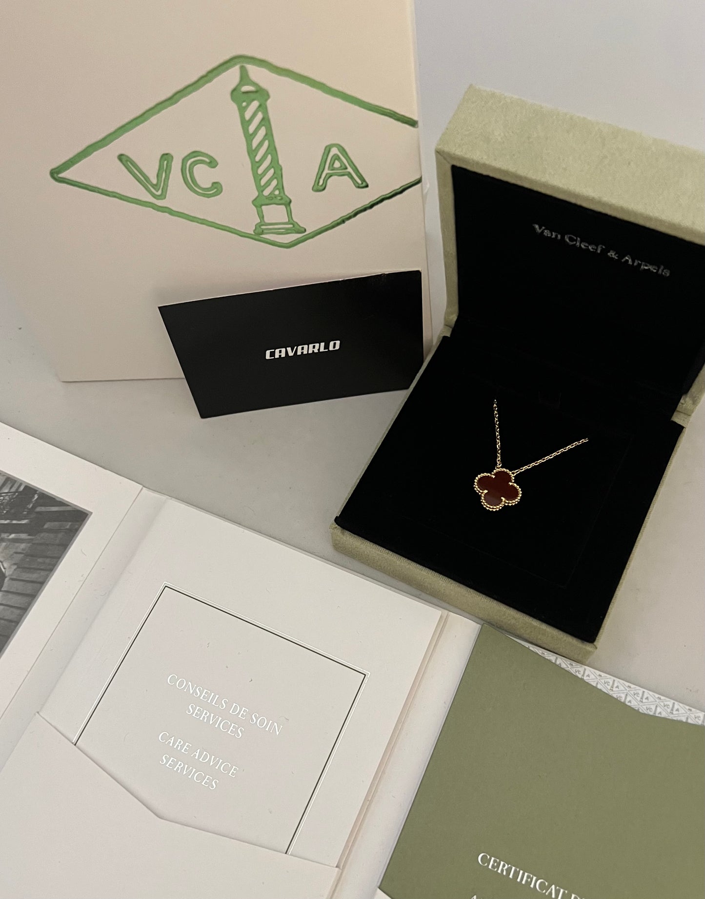 Carnelian necklace - Fullset with all box & paperwork