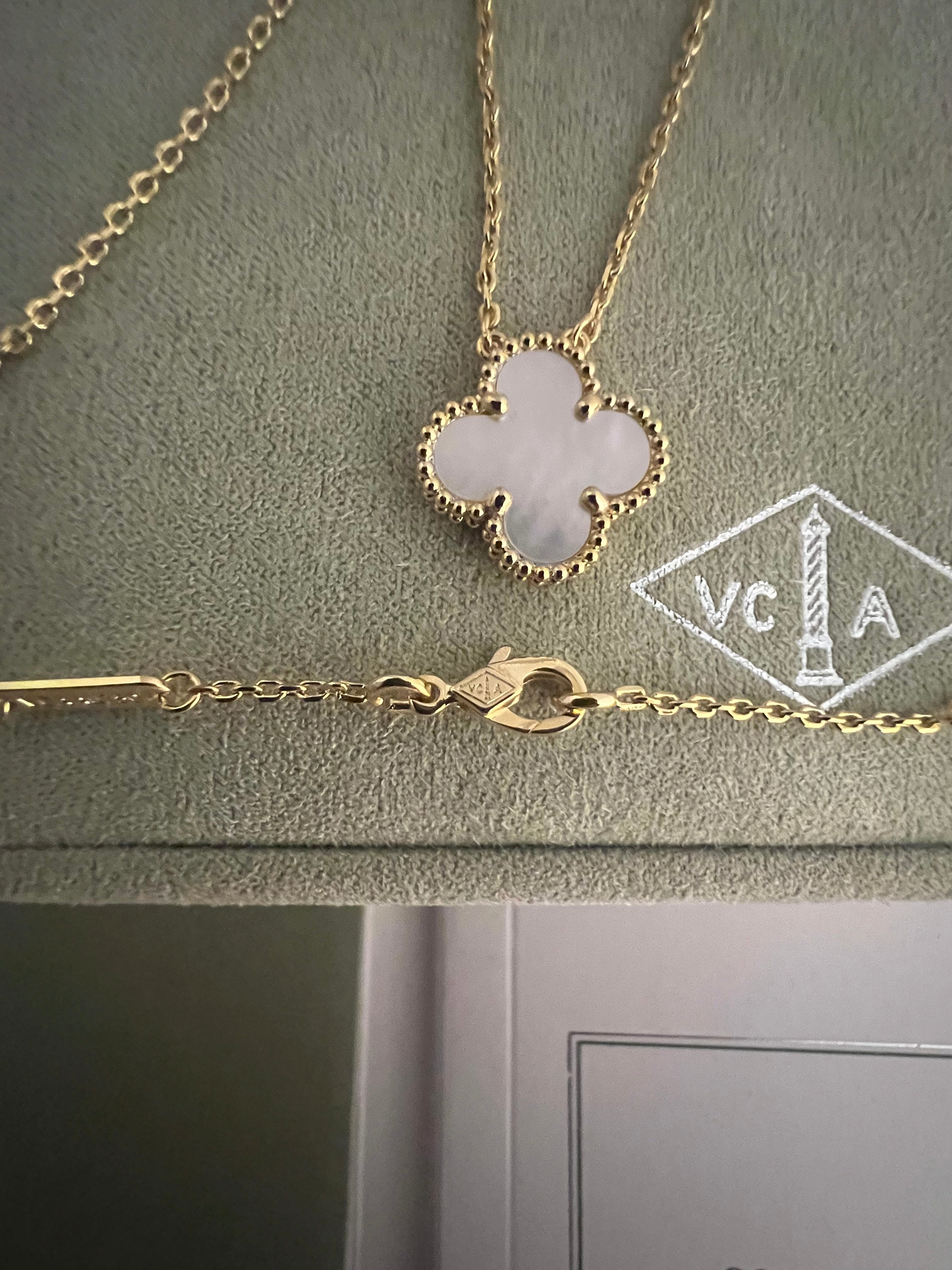 Mother Of Pearl Necklace | Rose Gold