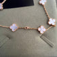 Mother of Pearl 10 motif necklace (rose gold) - Fullset with all box & paperwork