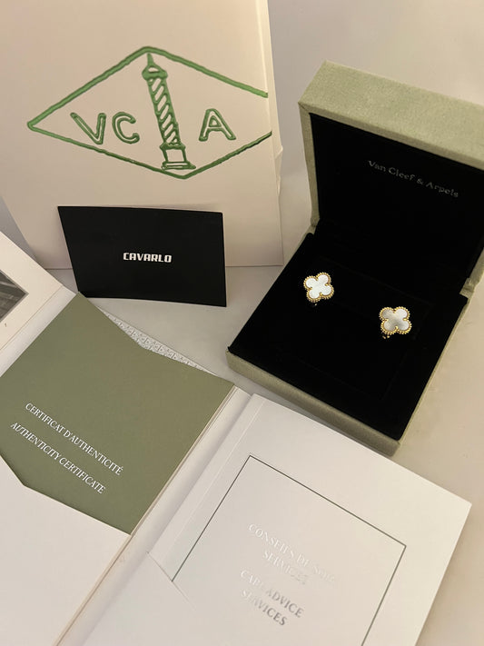 Mother of Pearl Earrings - Fullset with all box & paperwork