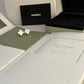 Mother of pearl Earrings (white gold) - Fullset with all box & paperwork