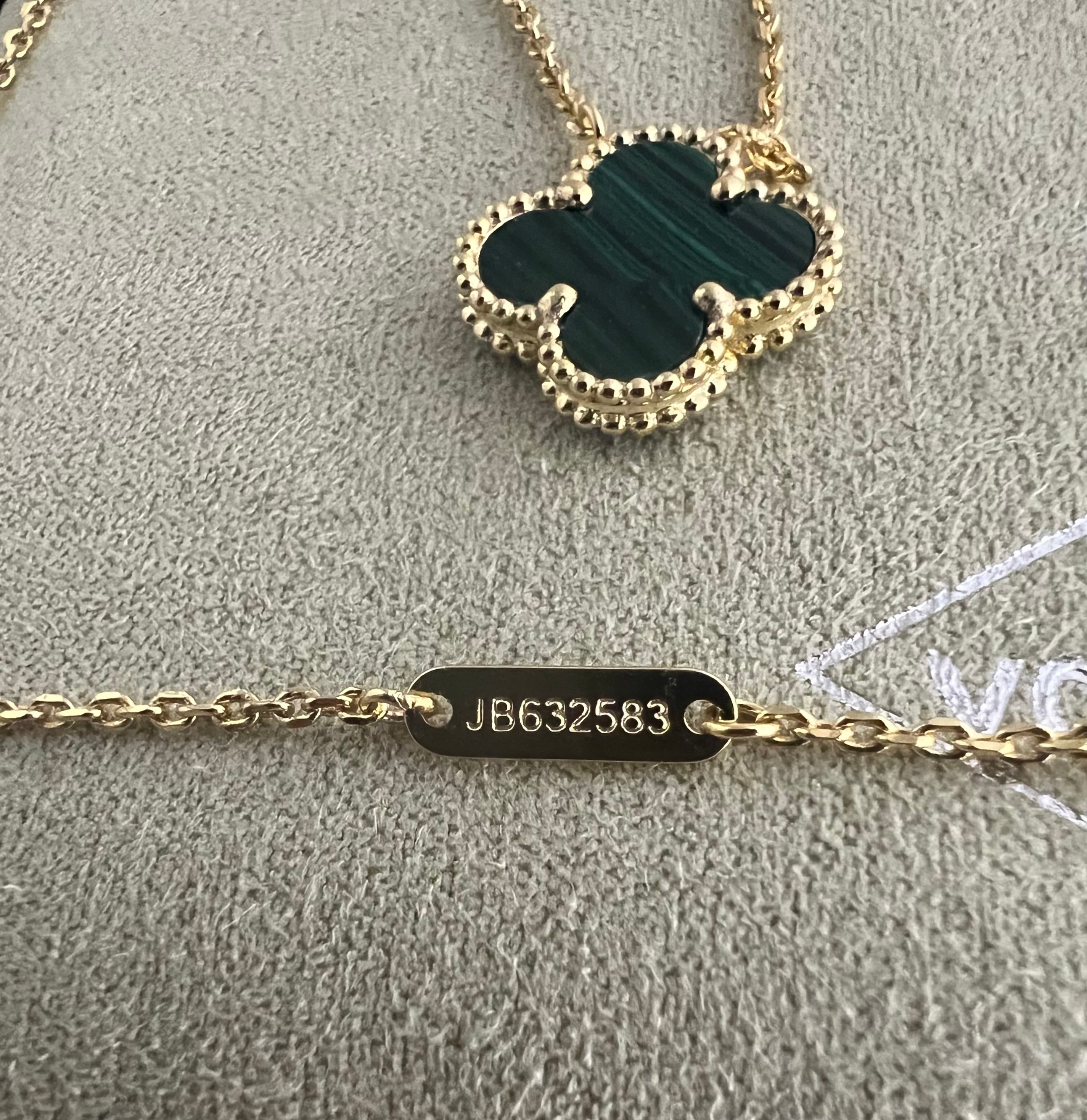 Malachite Necklace | Yellow Gold