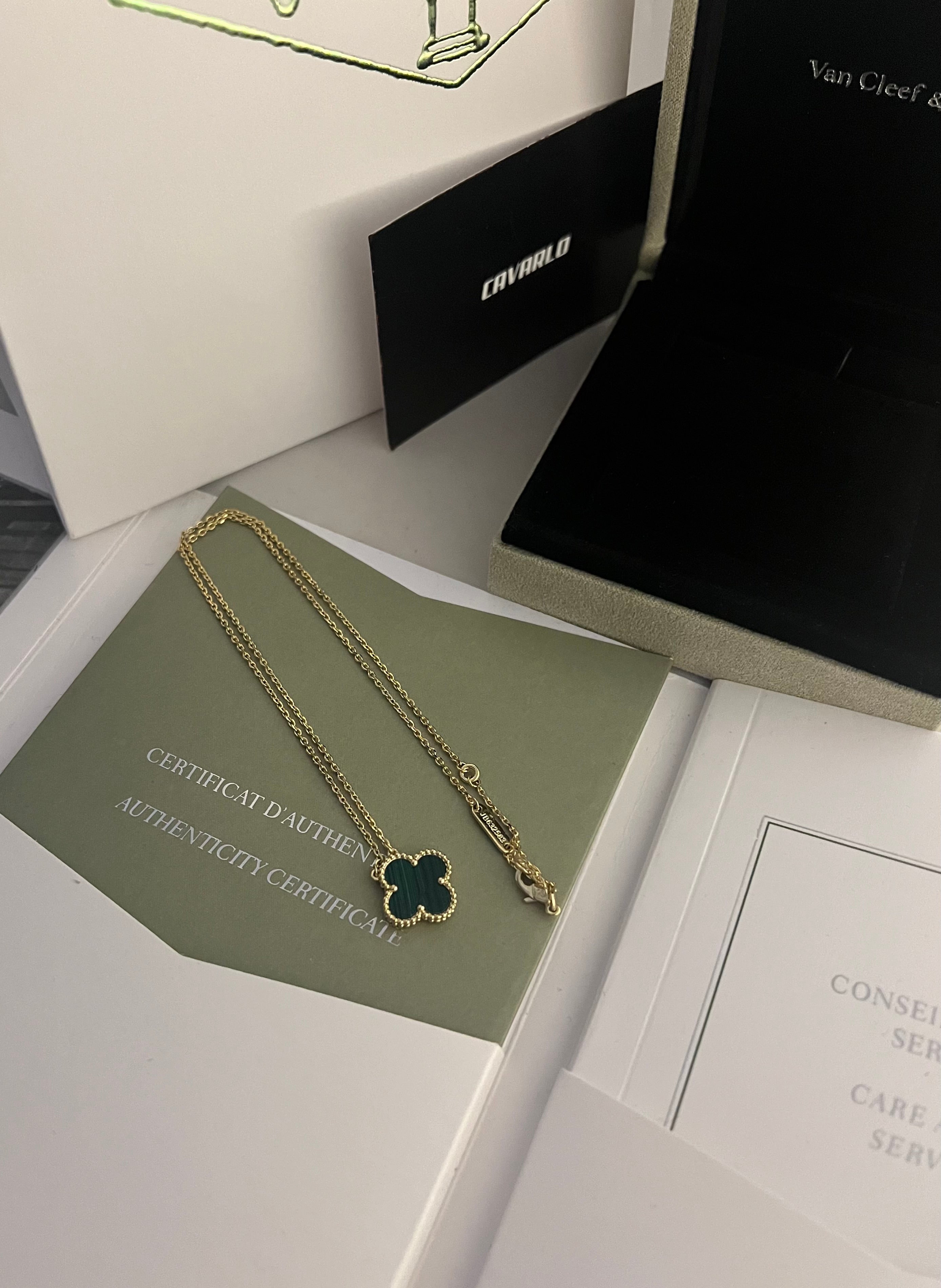 Malachite Necklace | Yellow Gold