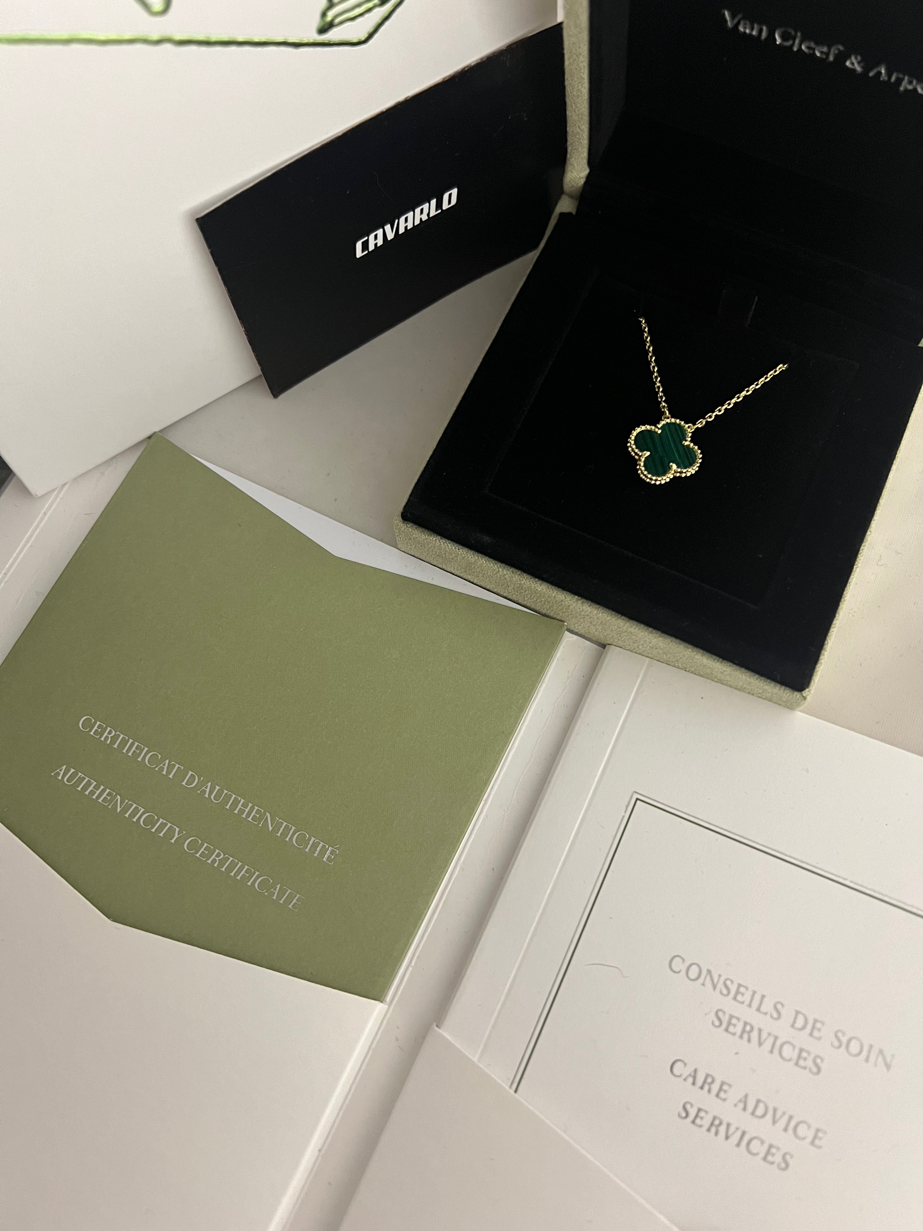 Malachite Necklace | Yellow Gold