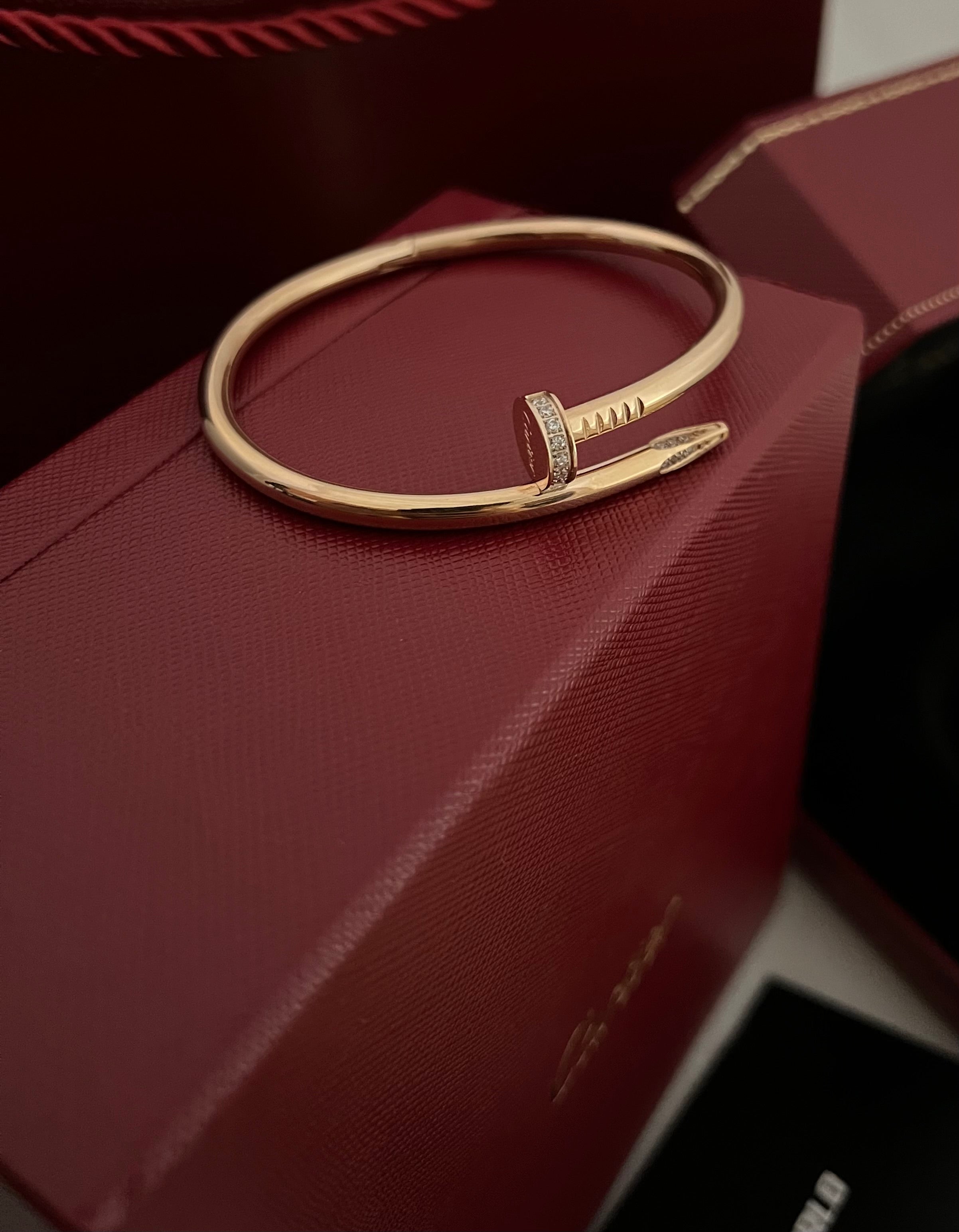 Dimond Nail Bracelet | Rose Gold