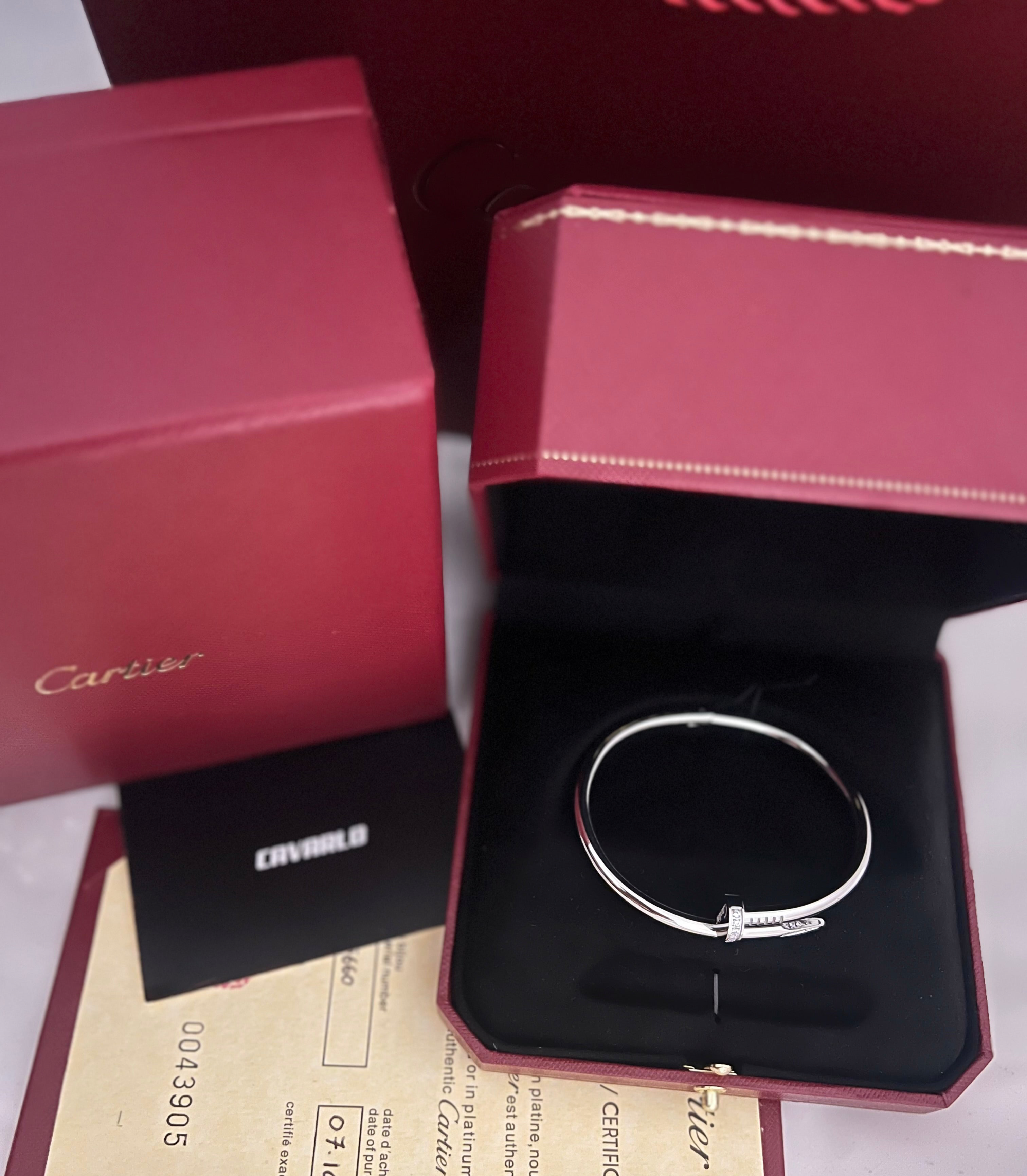 Dimond Nail Bracelet | White Gold