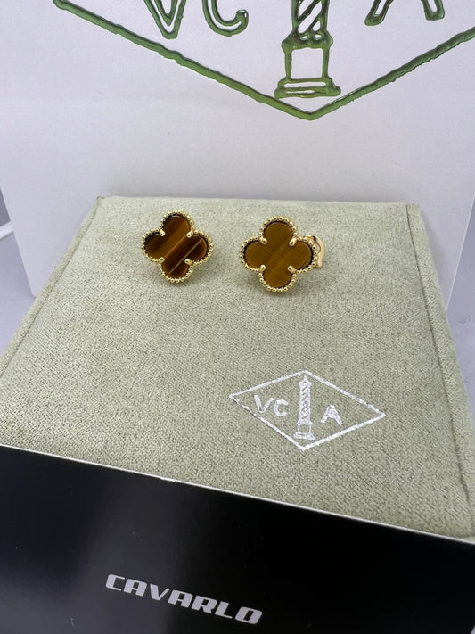Tiger eye Earrings - Fullset with all box & paperwork