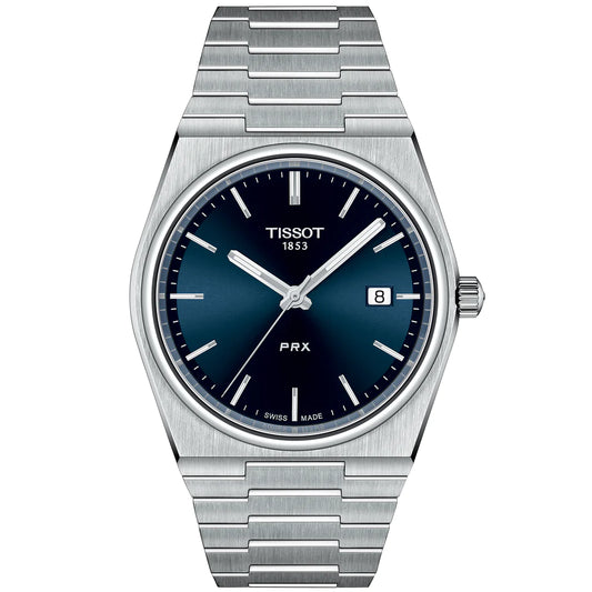 Ανδρικό μπλε ρολόι Tissot Prx T137.410.11.041.00 