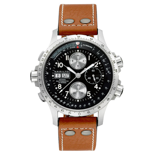 Hamilton Khaki Aviation XWind Auto Chrono Men's Brown Watch H77616533