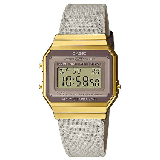 Casio Retro Vintage A700 Unisex Γκρι Ρολόι A700WEGL-7AEF 