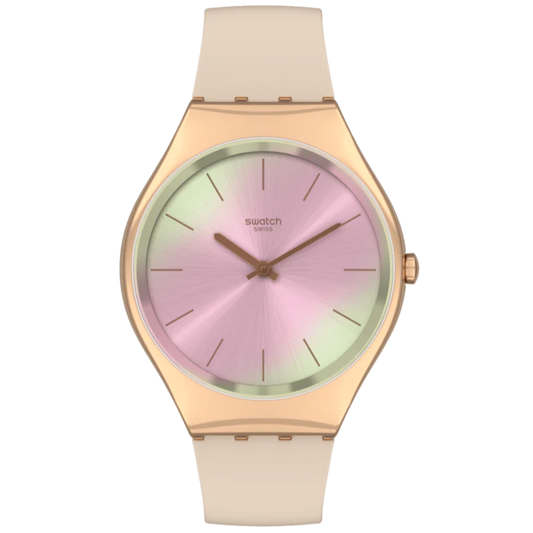 Swatch Desert Mirage Skin and Irony New Season Women's Beige Watch SYXG122