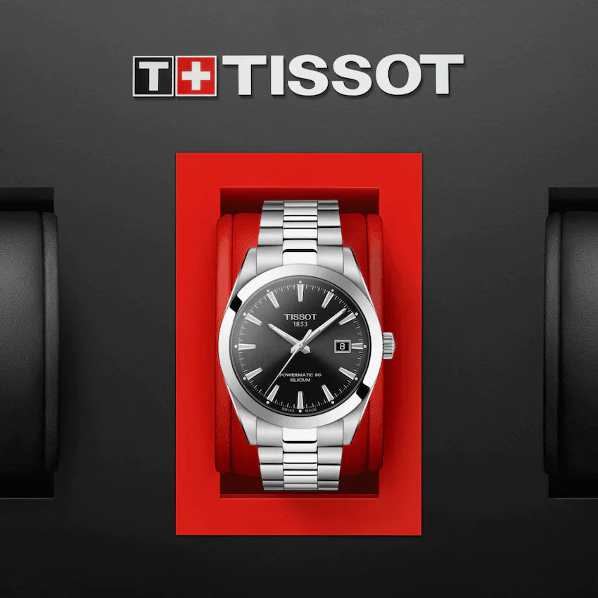 Tissot Gentleman Powermatic 80 Silicium Men's Black Watch T127.407.11.051.00