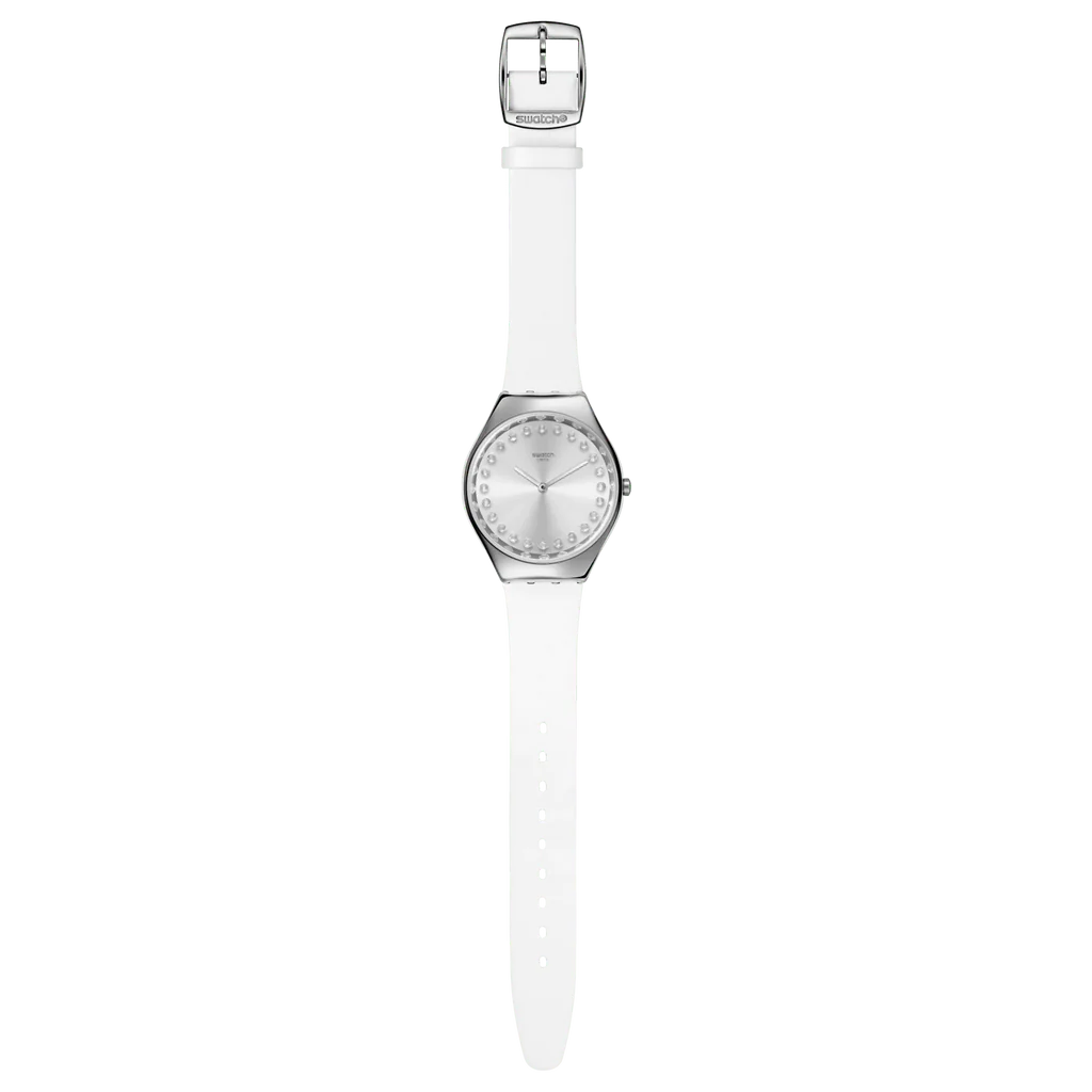 Swatch Bright Blaze Skin and Irony New Season Women's White Watch SYXS143