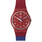 Γυναικείο κόκκινο ρολόι Swatch Colore Blocco New Season SO28R112 