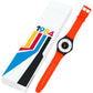 Ανδρικό κόκκινο ρολόι Swatch Rouge &amp; Noir SO32B401-STD 