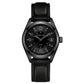 Ανδρικό μαύρο ρολόι Hamilton Khaki Field Quartz H68401735 