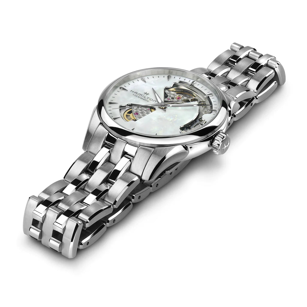 Hamilton Jazzmaster Open Heart Auto Ladies White Watch H32215190