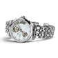 Γυναικείο λευκό ρολόι Hamilton Jazzmaster Open Heart Auto H32215190 