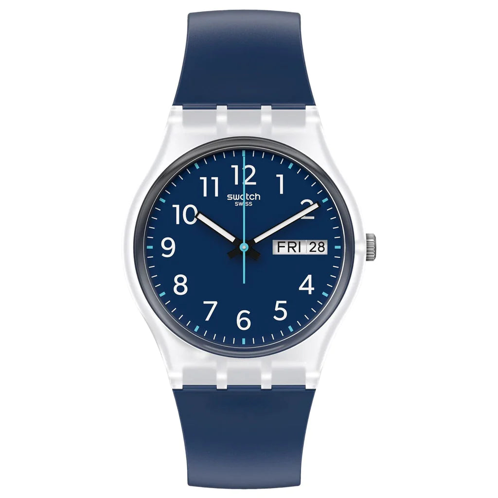 Swatch Rinse Repeat Navy Core Collection Unisex Blue Watch GE725