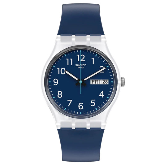 Swatch Rinse Repeat Navy Core Collection Unisex Blue Watch GE725