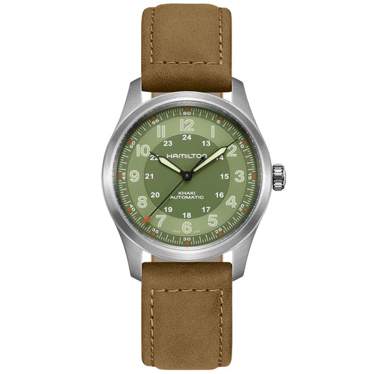 Hamilton Khaki Field Titanium Auto Men's Green Watch H70205860