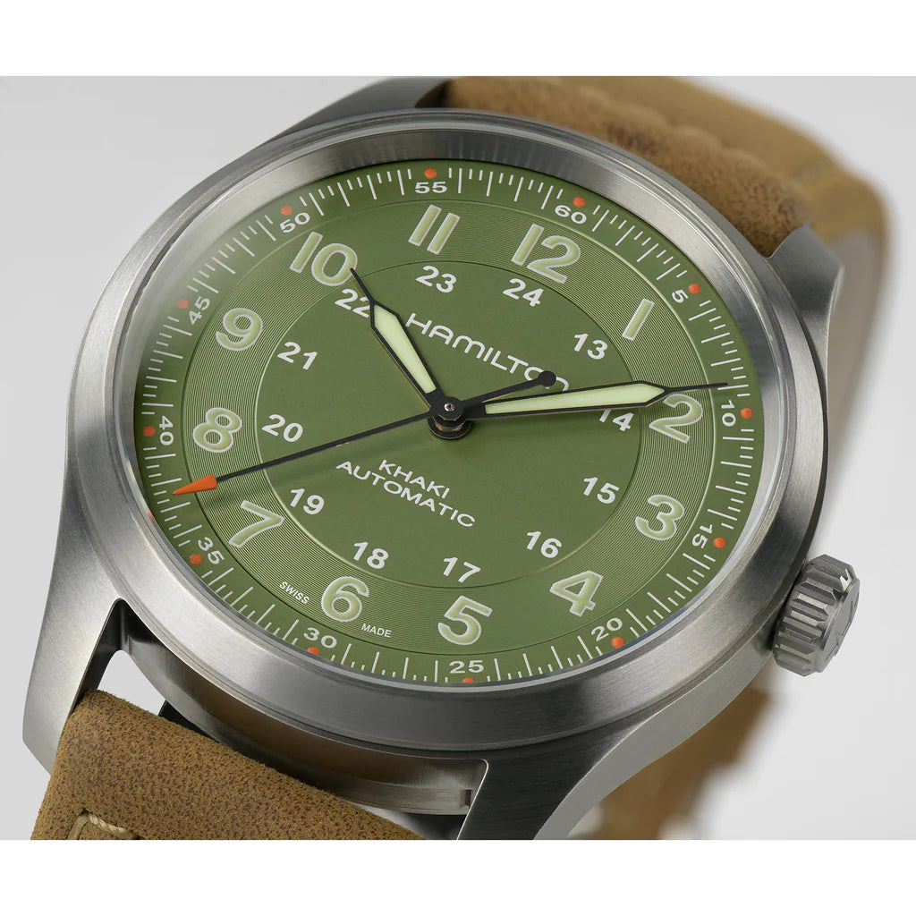 Hamilton Khaki Field Titanium Auto Men's Green Watch H70205860