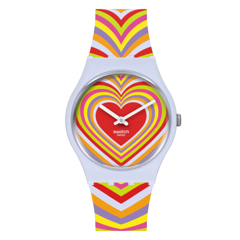 Γυναικείο έγχρωμο ρολόι Swatch Groovy Love Bioceramic New Season SO31S100 
