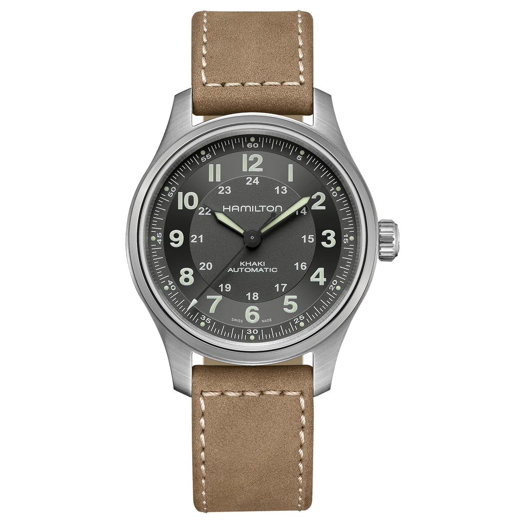 Hamilton Khaki Field Titanium Auto Men's Brown Watch H70545550