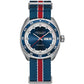 Ανδρικό μπλε ρολόι Hamilton American Classic Pan Europ Auto H35405741 