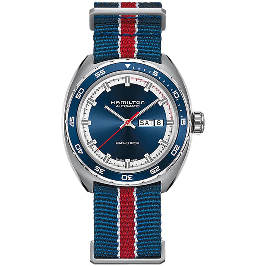 Hamilton American Classic Pan Europ Auto Men's Blue Watch H35405741