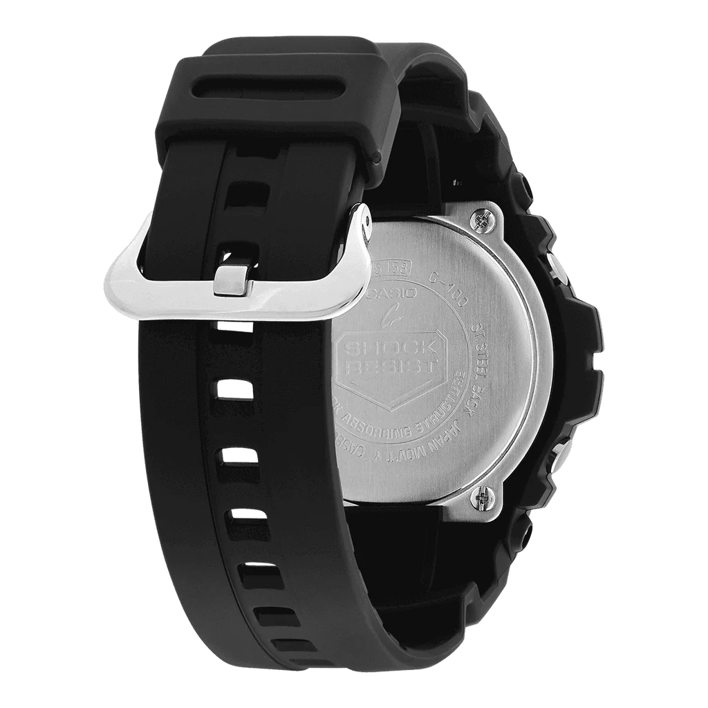 Ανδρικό μαύρο ρολόι Casio G-Shock G-100-1BVMES 