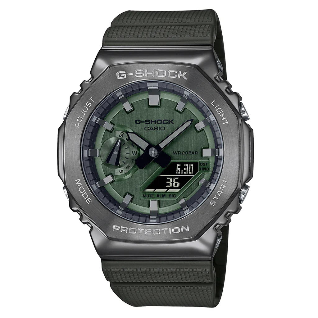 Ανδρικό πράσινο ρολόι Casio G-Shock GM-2100B-3AER 
