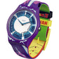 Ανδρικό ρολόι μωβ Swatch Gohan X Swatch Dragon Ball Z SUOZ345 
