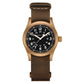 Ανδρικό καφέ ρολόι Hamilton Khaki Field Bronze Mechanica H69459530 