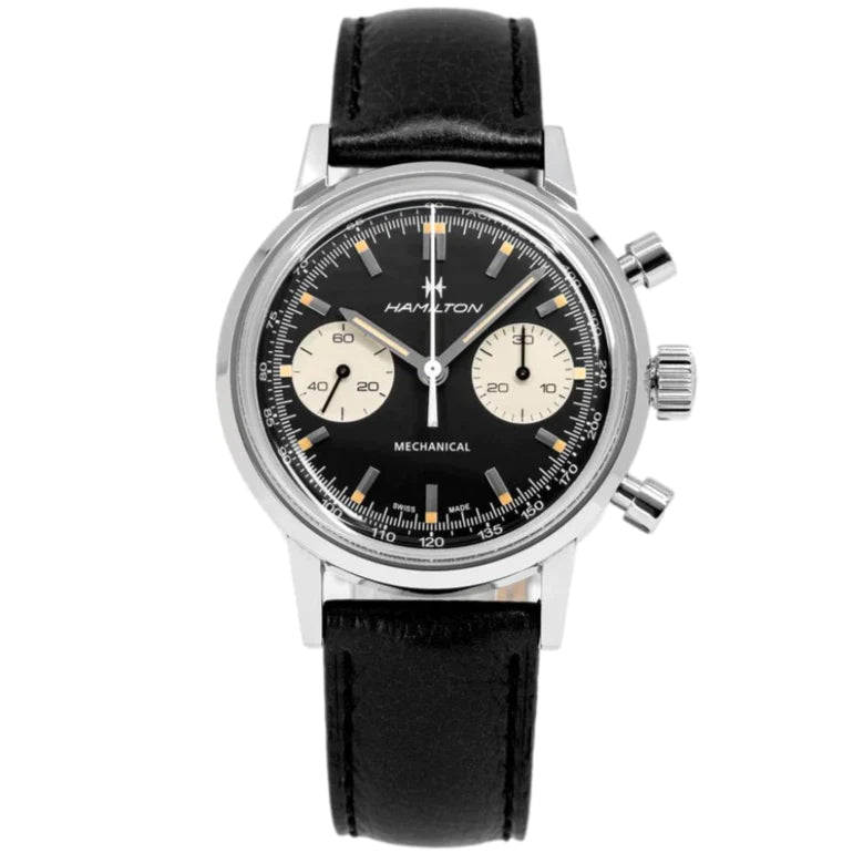 Hamilton American Classic Intramatic Chronograph mechanische Herrenuhr in Schwarz H38429730 