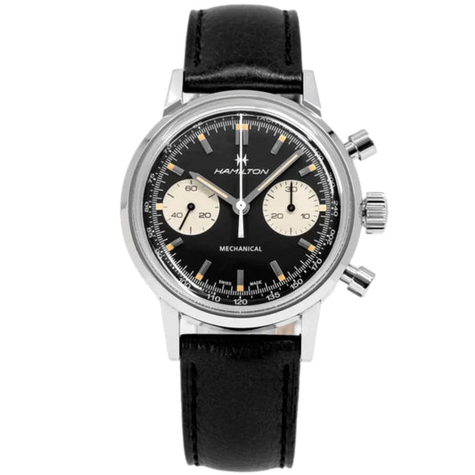 Hamilton American Classic Intramatic Chronograph Mechanical Men's Black Watch H38429730