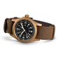 Ανδρικό καφέ ρολόι Hamilton Khaki Field Bronze Mechanica H69459530 