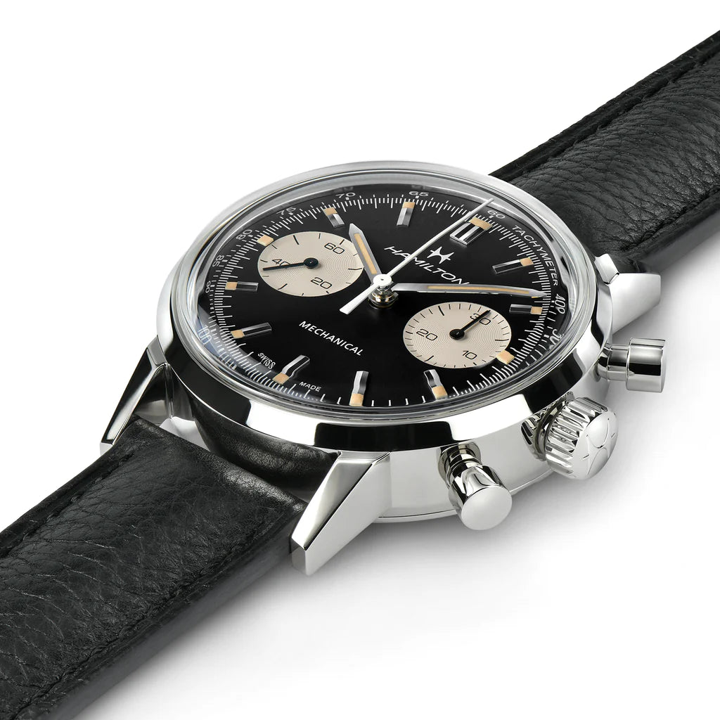 Hamilton American Classic Intramatic Chronograph mechanische Herrenuhr in Schwarz H38429730 