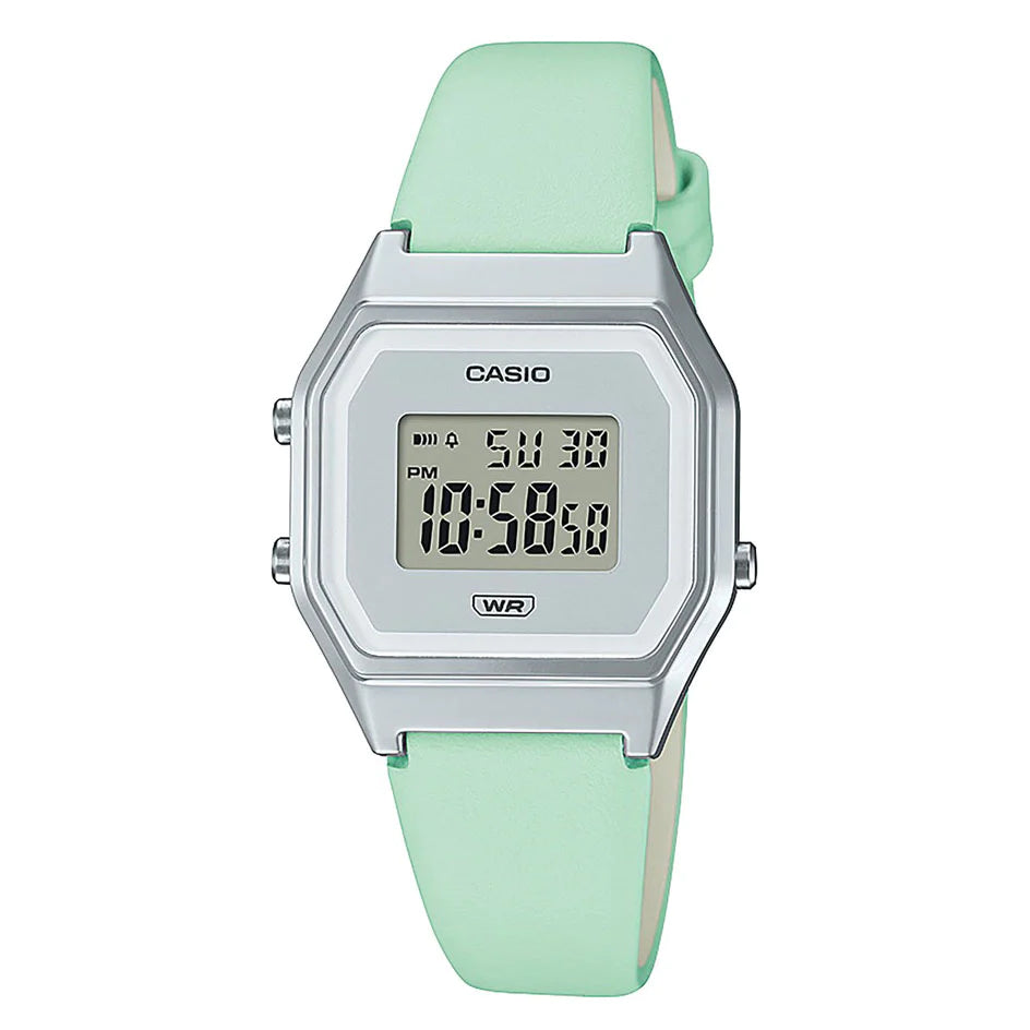 Casio Vintage Γυναικείο Πράσινο Ρολόι LA680WEL-3EF 