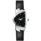 Ανδρικό μαύρο ρολόι Hamilton Ventura Quartz L H24411732 