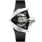 Ανδρικό μαύρο ρολόι Hamilton Ventura XXL Skeleton Auto H24625330 