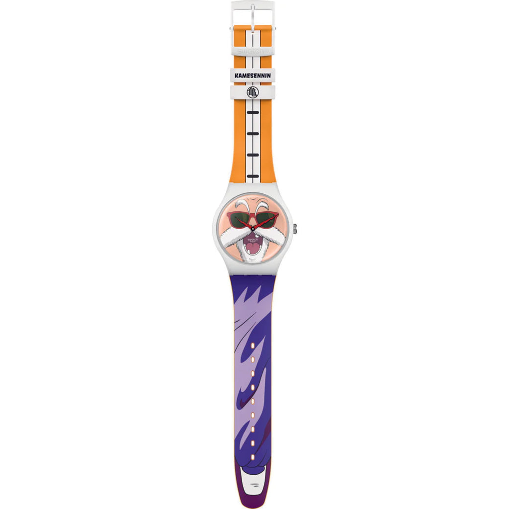 Swatch Kamesennin X Swatch Dragon Ball Z Men's White Watch SUOZ346