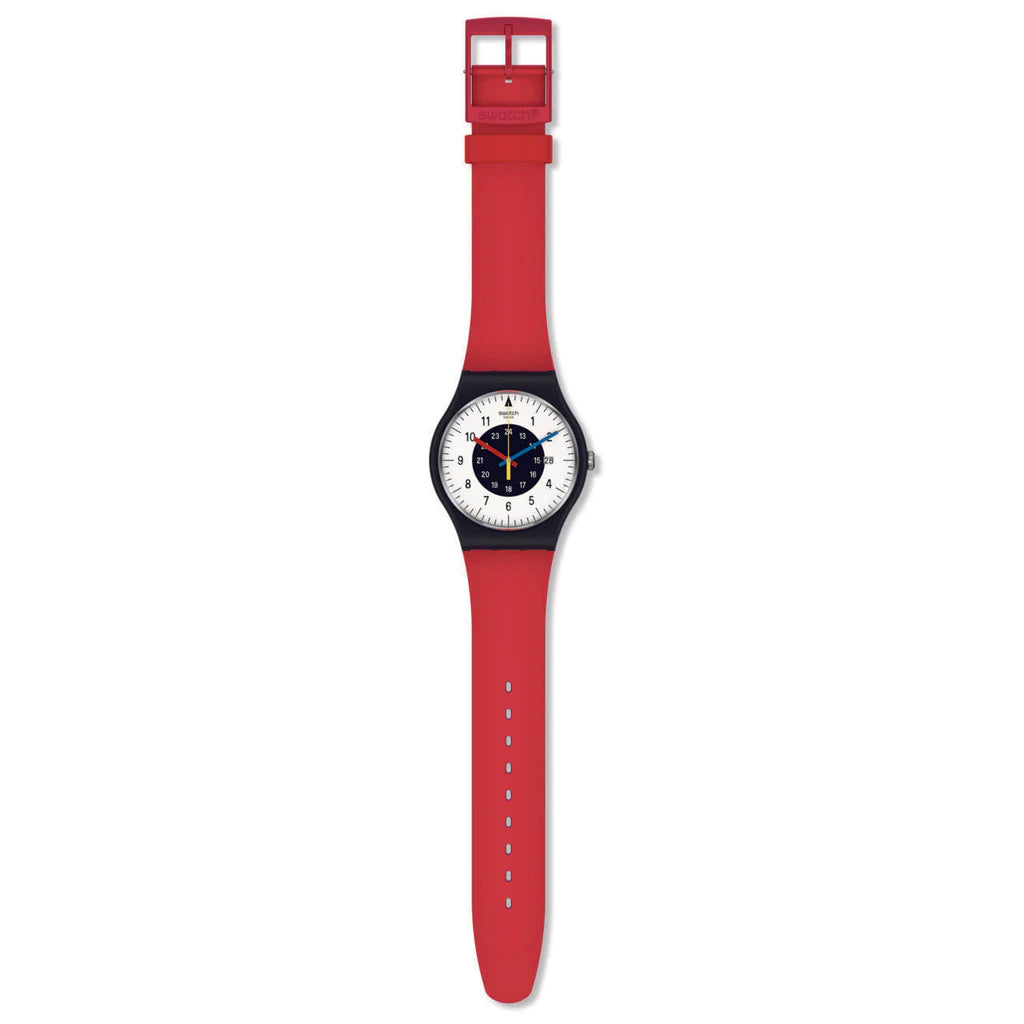 Swatch Rouge & Noir Core Collection Unisex Red Watch SO32B401