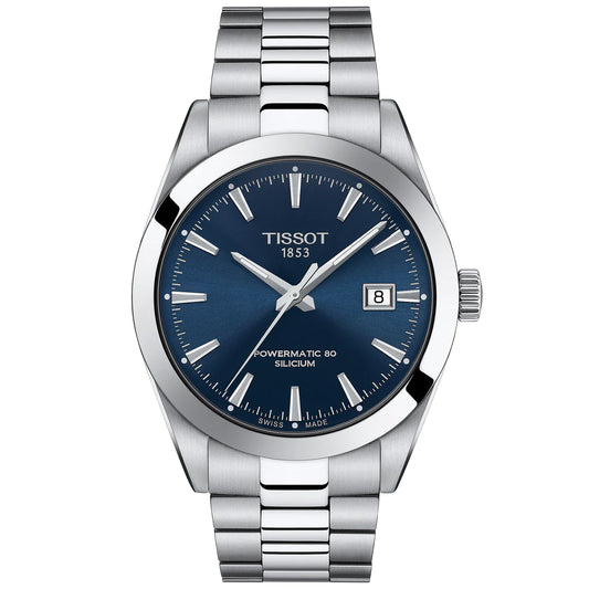 Tissot Gentleman Powermatic 80 Silicium Men's Blue Watch T127.407.11.041.00