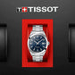 Ανδρικό μπλε ρολόι Tissot Gentleman Powermatic 80 Silicium T127.407.11.041.00 